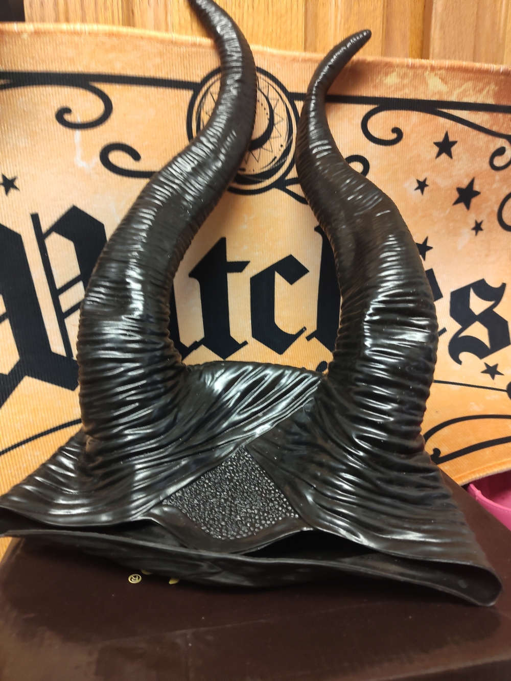 Black Horn Plastic Covering for Halloween Costume